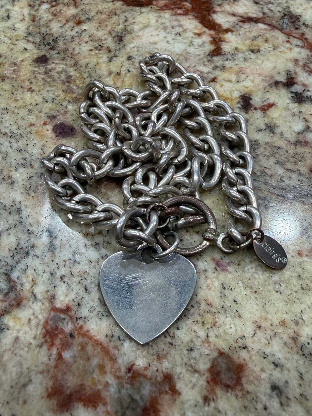 Claire's Heart Toggle Necklace